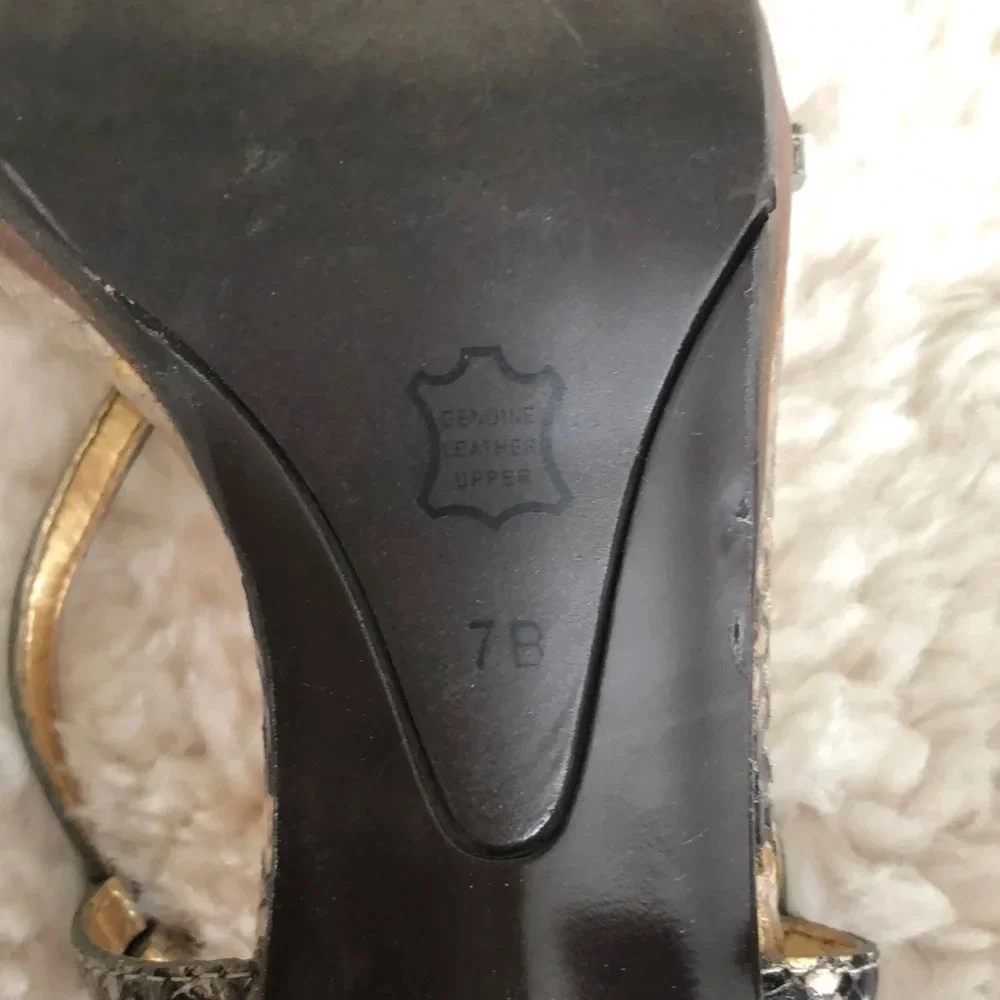 {TALBOTS} Snakeskin Slingback sandals, size 7M EUC - Picture 5 of 7